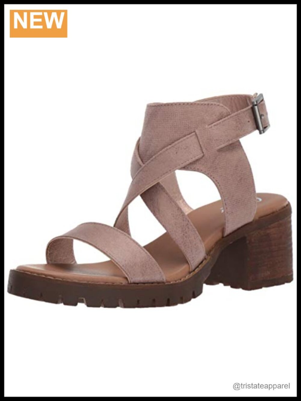 Carlos Santana GIA Sandal Ankle Strap Open Toe Block Heel Casual